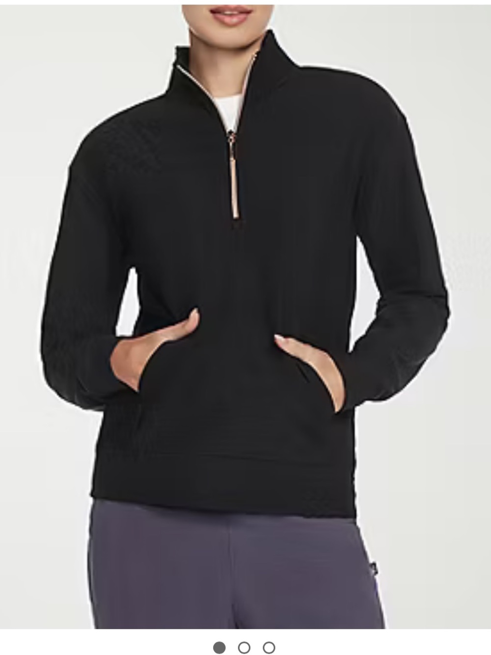 Skechers Black quarter Zip Pullover Sweatshirt